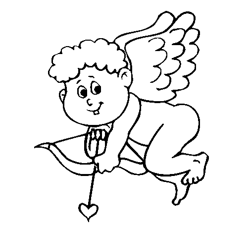 Disegno di Cupido da Colorare