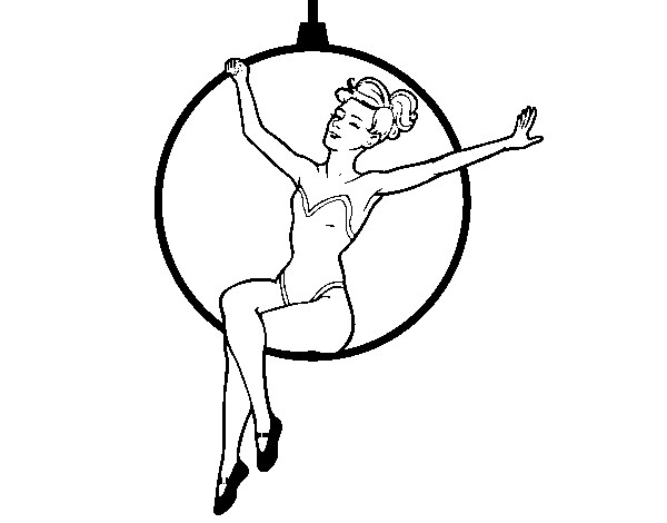 Disegno di Donna trapezista da Colorare