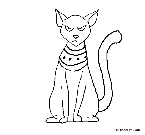 Disegno di Egiziano gatto da Colorare