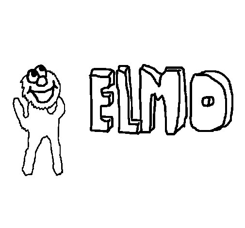 Disegno di Elmo da Colorare