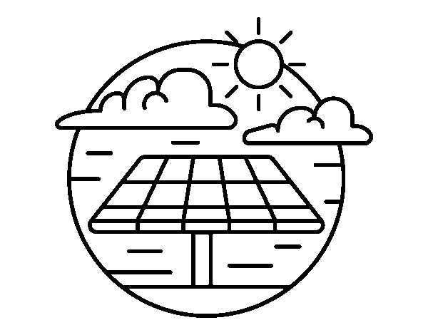 Disegno di Energia solare da Colorare