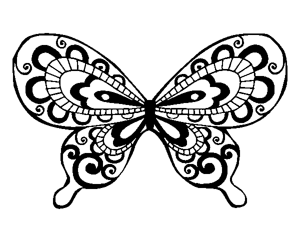 Disegno di Farfalla bella da Colorare