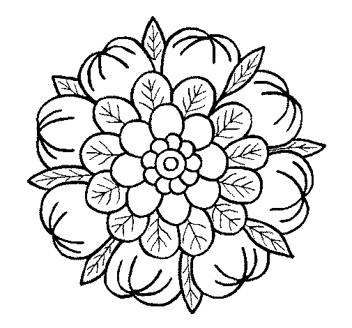 Disegno di Floral Mandala da Colorare