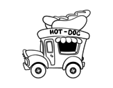 Disegno di Food truck di hot dog da colorare