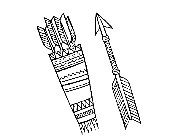 Disegno di Frecce indiane da Colorare