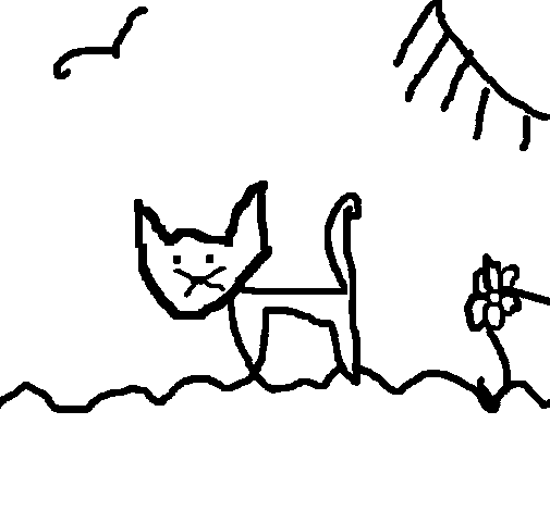 Disegno di Gatto 9 da Colorare