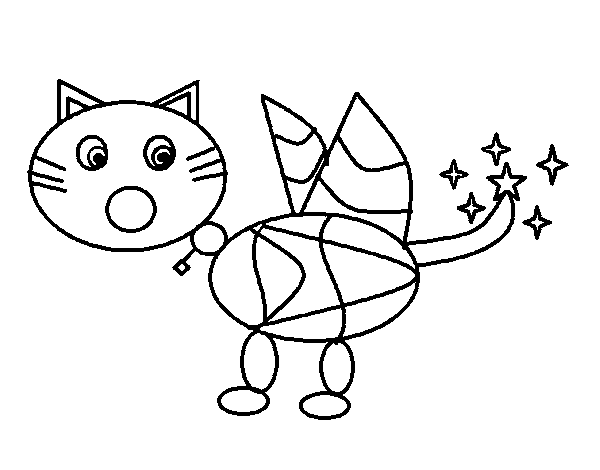 Disegno di Gatto magico da Colorare