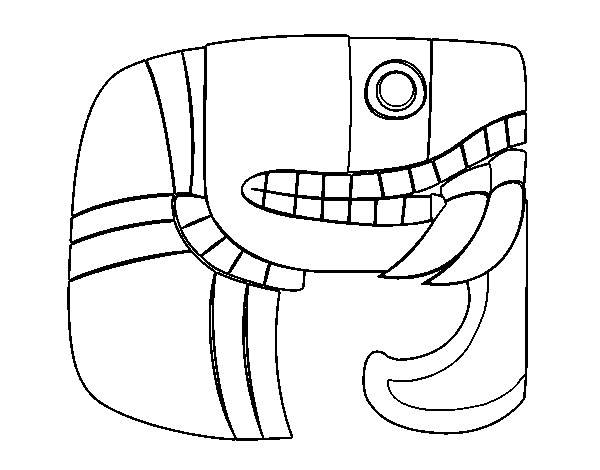 Disegno di Geroglifici maya da Colorare