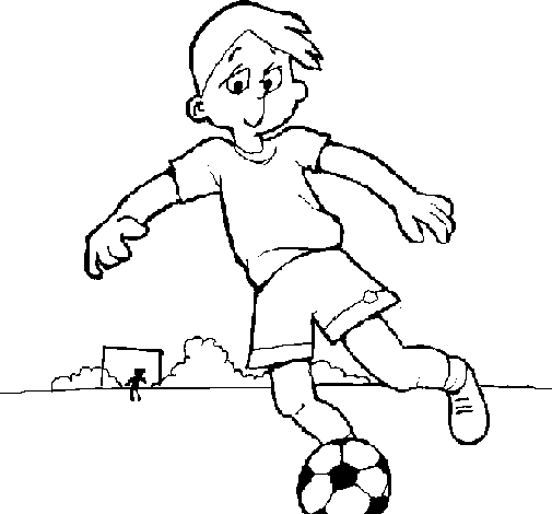 Disegno di Giocare a calcio da Colorare
