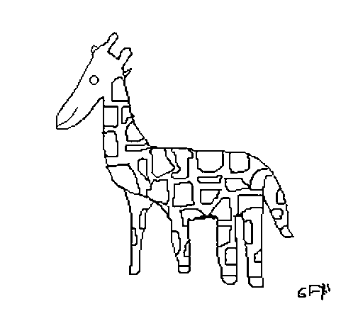 Disegno di Giraffa da Colorare