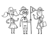 Disegno di Girl Scouts da colorare