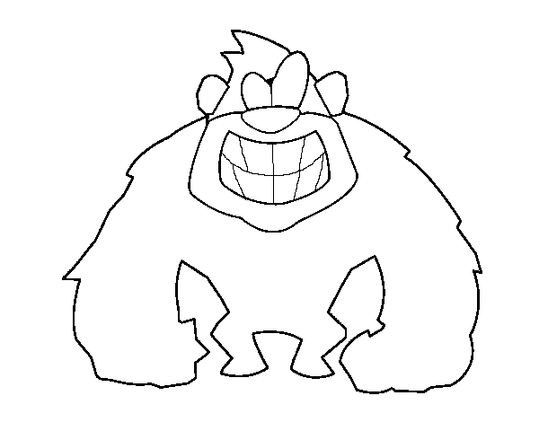 Disegno di Gorilla peloso da Colorare