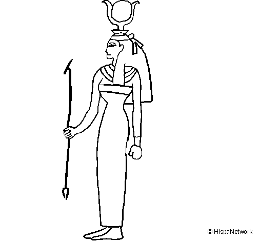 Disegno di Hathor da Colorare