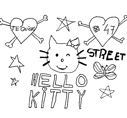 Disegno di Hello Kitty da Colorare