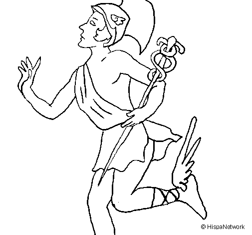 Disegno di Hermes da Colorare