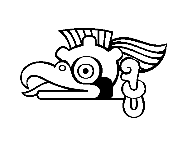 Disegno di I giorni Aztechi: avvoltoio  Cozcaquauhtli da Colorare