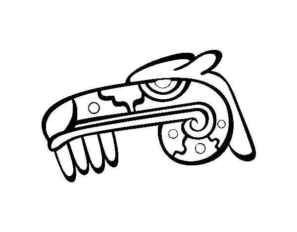 Disegno di I giorni Aztechi: caimano Cipactli da Colorare