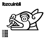Disegno di I giorni Aztechi: cane Itzcuintli da colorare