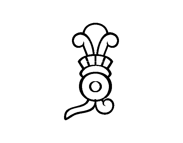 Disegno di I giorni Aztechi: fiore Xochitl da Colorare