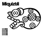 Disegno di I giorni Aztechi: morte Miquiztli da colorare