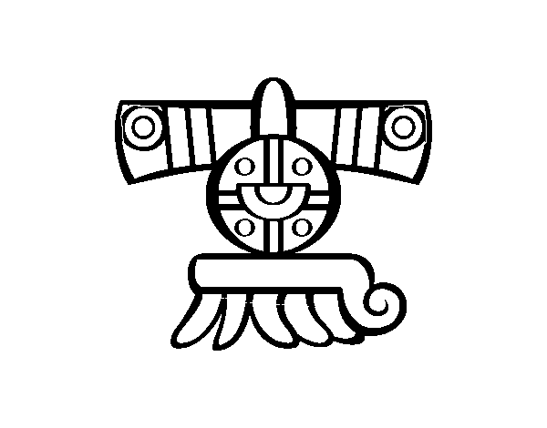 Disegno di I giorni Aztechi: pioggia Quiahuitl da Colorare