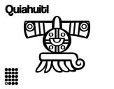 Disegno di I giorni Aztechi: pioggia Quiahuitl da colorare