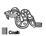 Disegno di I giorni Aztechi: serpente Coatl da colorare