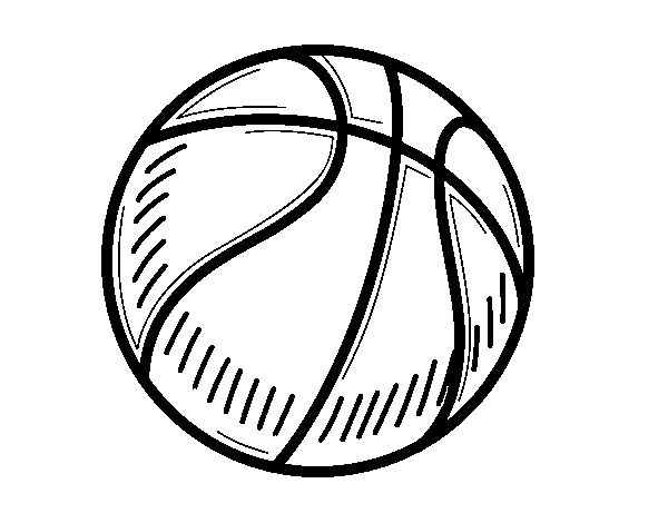 Disegno di Il pallone da pallacanestro da Colorare