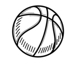 Disegno di Il pallone da pallacanestro da colorare