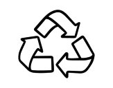 Disegno di Il simbolo di riciclaggio da colorare