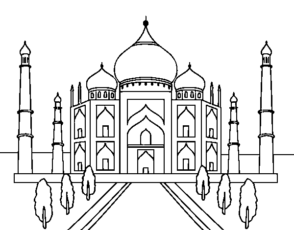 Disegno di Il Taj Mahal da Colorare