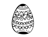 Disegno di Il uovo di Pasqua decorato da colorare