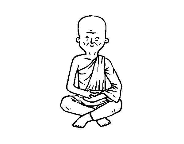Disegno di Insegnante buddista da Colorare