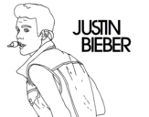 Disegno di Justin Bieber cantando da colorare