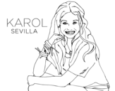 Disegno di Karol Sevilla di Soy Luna da colorare
