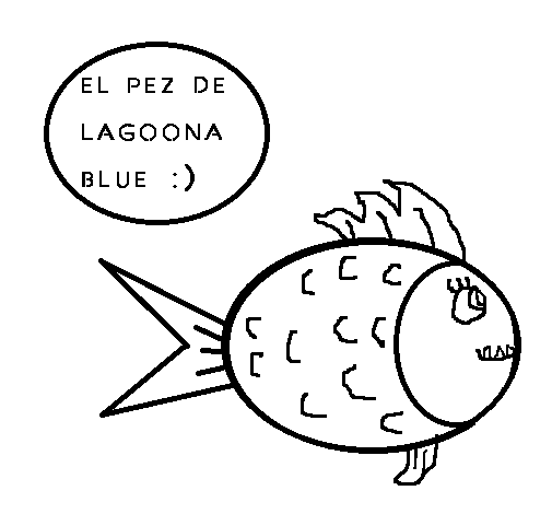 Disegno di Lagoona Blue Fish da Colorare