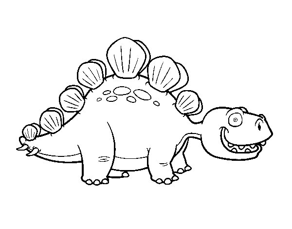 Disegno di Lo stegosauro da Colorare