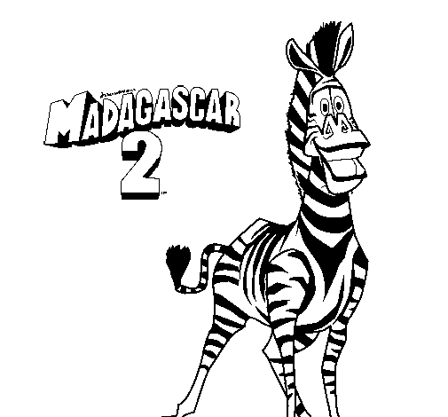 Disegno di Madagascar 2 Marty 2 da Colorare