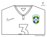 Disegno di Maglia dei mondiali di calcio 2014 del Brasile da colorare