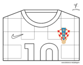 Disegno di Maglia dei mondiali di calcio 2014 della Croazia da colorare