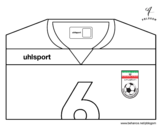 Disegno di Maglia dei mondiali di calcio 2014 dell’Iran da colorare