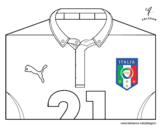 Disegno di Maglia dei mondiali di calcio 2014 dell’Italia da colorare
