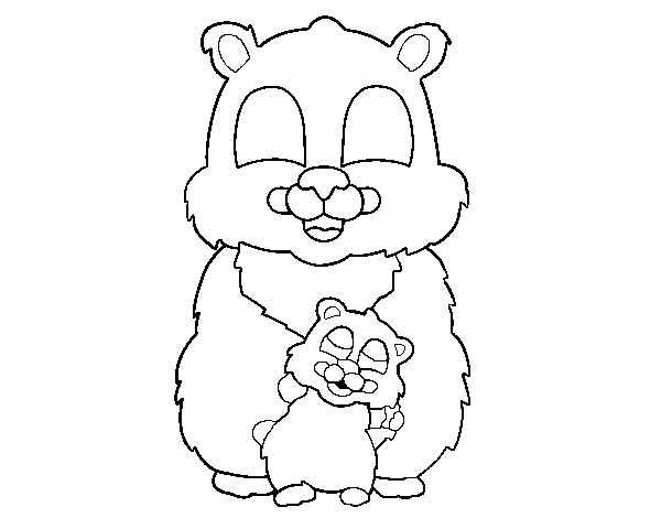 Disegno di Mamma orsa da Colorare