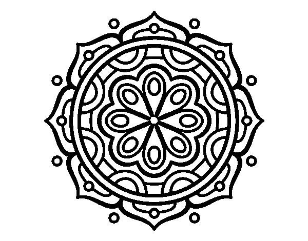 Disegno di Mandala a meditare da Colorare