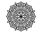 Disegno di Mandala a meditare da colorare