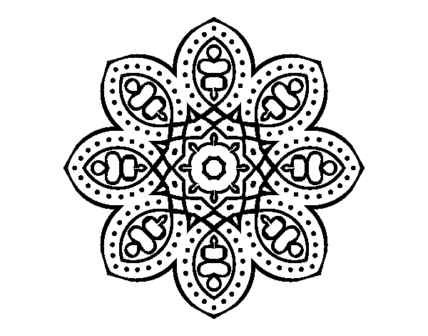 Disegno di Mandala arabo da Colorare