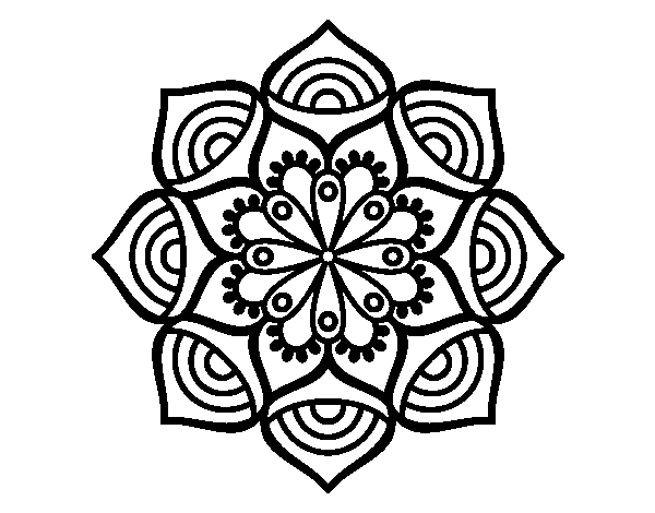 Disegno di Mandala Crescita esponenziale da Colorare