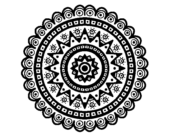 Disegno di Mandala etnica da Colorare