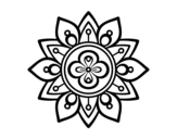 Disegno di Mandala fior di loto da colorare
