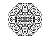 Disegno di Mandala fiore creativo da colorare